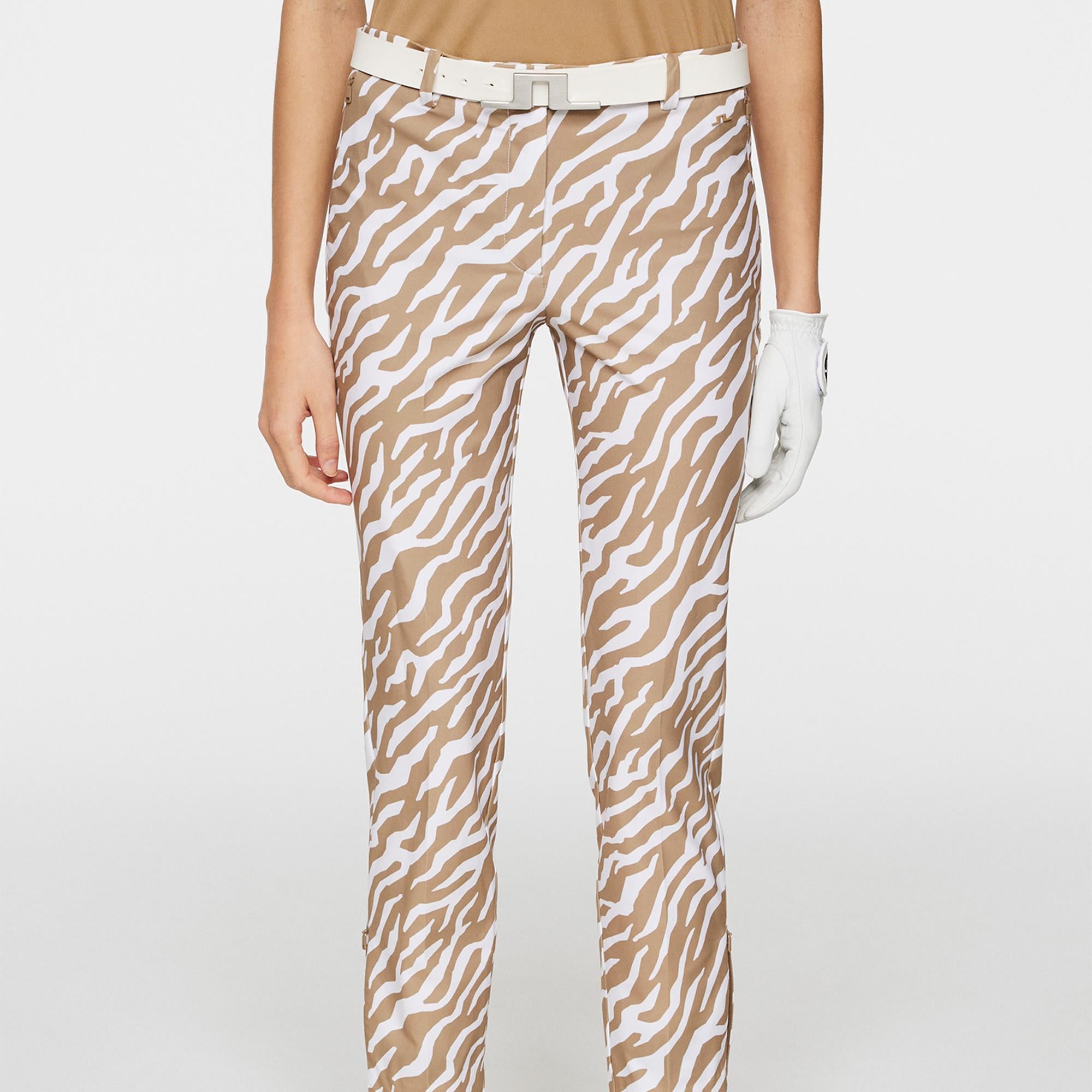 J Lindeberg Pia Print Ladies Golf Pant Tour Tiger Tigers Eye